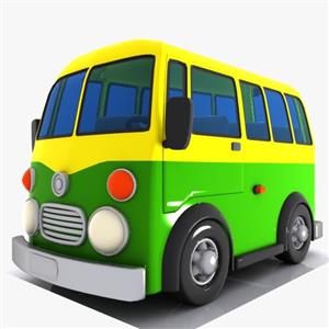 Cartoon mini bus
