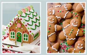 Gingerbread house and cookies