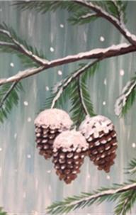 Pinecone painting