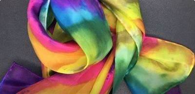 Alcohol ink dyed scarf