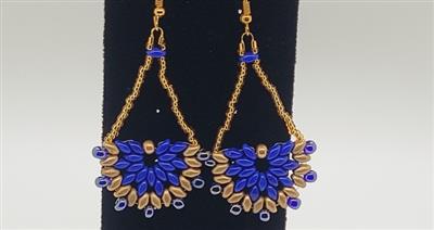Blue Beadwork Earrings